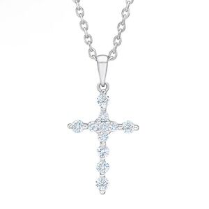 14k Silver Cross Necklace